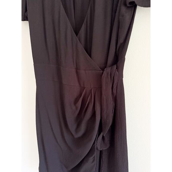 Sézane | Sezane | Robe Delhi Mini Wrap Dress in Black | Sz FR 38 / US Sz 6 - Picture 4 of 11